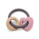 Educational Chewable Bracelet Beech Wood Silicone Teething Toys For Toddlers