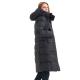 FODARLLOY Women's Winter Down Coats Jacket Black Women's Zipper Slim Hooded Coat Female Warm Parkas Long Puffer Jacket