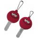 40MM Height PMS Color PVC Key Chain Double Single Side Flat Backing