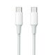 3A USB Type-C to USB Type-C 2.0 Charger Cable - 3.3Feet (1 Meters) - White