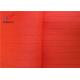 Stripe Fluorescent Orange Fabric , Safety Vest Fabric Adjustable Width