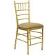 Plastic Acrylic Gold Resin Tiffany Chiavari Dining Chair with Cushion For Wedding