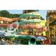 FPR Water Park Rides With 10.8m Platform Height OEM Giant Water Park Attraction