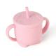 LFGB Odorless Silicone Kitchen Product Baby Cup With Handles Leakproof