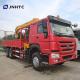 Howo 6x4 Straight Arm Crane Truck 10 Wheels 340hp Cargo With Crane Truck