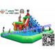 Exciting Green Inflatable Sport Games , Commercial Inflatable Water Slides