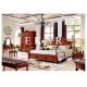 Classic brown wooden King size bedroom furniture bed