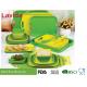 Recycled Biodegradable Bamboo Fiber Dinnerware Mix And Match Solid Color 16/24 Pieces Set