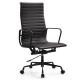 Black Powder Coated Ribbed High Back Office Chair Sleek Slimline Appearance