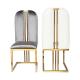 Dining room gold stainless steel high back royal chairs for wedding