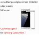 New samsung note 7 tempered glass screen protector 3D curved edge to edge full body 0.2mm Scratch-Resistant Anti-Finger