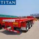 TITAN tri axle 40ft flatbed container semi trailer manufacturers