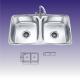 Double Rectangular Bowl Undermount Stainless Steel Kitchen Sinks With Faucet