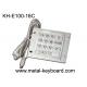 Water Resistant Metal Keypad , PS /2 Interface stainless steel keypad 16 Keys