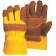 Long Cuff reinforcement Palm Garden work Split Cow Leather Gloves 11020-1