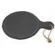 Professional Slate Cheese Board Paddle Shape Rough Rim With Handles