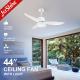 44 ABS 3 Blade DC Motor Remote Control Decorative Electric Fancy Ceiling Fan Light