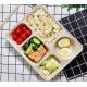5 Grid Disposable Lunch Box With Lid, Wheat Straw Biodegradable Lunch Box