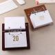 365 Inner Sheets Wooden Desktop Calendar , Custom Daily Desk Calendar 2 Rings Binding