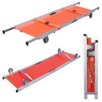 4 Wheels Foldable Stretcher Aluminum Alloy Flat Simple Stair Wheeled 350lb
