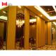 95mm Yellow Fabric Decorative Partition Wall For Banquet Hall