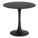 29inch Height Tulip Style Dining Table / Plywood Top Round Black Coffee Table