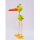 ODM Iron Metal Garden Ornaments Handmade Metal Big Green Bird