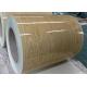 Wooden Pre Painted Galvanized Sheet , Hot Rolled Steel Coil For Construction