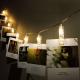 LED String lights Card Photo Clip Holder Fairy Garland lamp For Christmas New Year Wedding Party Decoration Battery holi