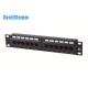 Mini Cat6 Rj45 Patch Panel 12 Port With Surface Wall Mount Bracket