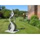 Swirl Abstract Metal Art Sculptures , Big Metal Sculptures For Home Decoration        