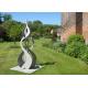 Swirl Abstract Metal Art Sculptures , Big Metal Sculptures For Home Decoration        