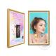 50inch Resolution Wood Art Lcd Picture Frame With Wide Viewing Angle And /VGA/USB Connectivity