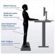 Ergonomic Office Standing Desk Black Metal Electric Table Height Adjustable