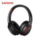 Lenovo TH40 Wired Over Ear Headphones Black Folding Stereo Headphones