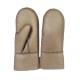Shearling Sheepskin Merino Leather Gloves 100% Handmade Silver / Gold Color