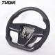Car Flat Bottom Leather Tesla Carbon Fiber Steering Wheel Model Y Yoke