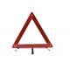 Roadside Warning Triangle / Triangle Warning Light 43cm Red Color Cross Stand