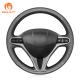 Hand Sewing Carbon Fiber PU Artificial Leather Steering Wheel Cover for Honda Fit City Jazz Insight