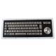 71 Keys IP67 Industrial Keyboard With Trackball Black Metal Panel Mount Stainless Steel