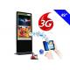 Kiosk 3g Network Digital Signage , Advertising Free Standing Digital Signage 3g