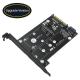 2 In 1 MSATA / M.2 NGFF SSD To Dual SATA3  Adapter With Full Height Profile Bracket