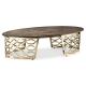 Golden Customized Coffee Table Forged 50cm Round Marble Top Coffee Table