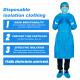 Fluid Resistant Waterproof SMS Isolation Surgical Gown Disposable For Medical Use
