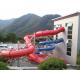 Aqua park curving fiberglass water slide tubes for sale