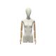 Linen Wrapped Half Body Female Mannequin With Head Arms For Clothing Display