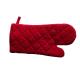 Common Solid Cheap Wholesale Oven Mitt Kitchen Potholder Quilted Kitchen Glove Red