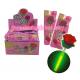 Fluorescence Light Up Candy Rose Flower Shape Lollipop With Lighting Stick