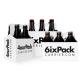 Reusable 6 Pack Spot UV Wine Bottle Gift Box With Handle