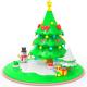Silicone Rubber Christmas Tree Stacking Toy, Infant Kids Gift Color Recognition Educational Puzzle Toy